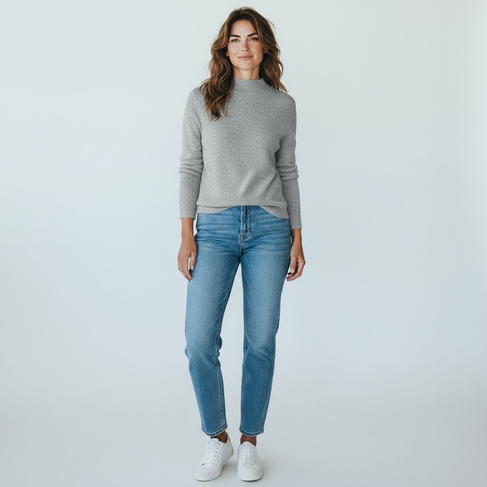 House Of Harlow 1960 Mock Neck Long Sleeve Top Gray XS